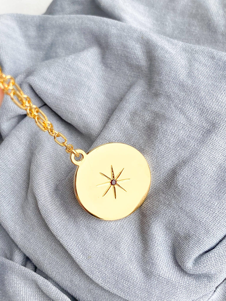 STARBURST Necklace | January | Garnet - Unearthed Crystals