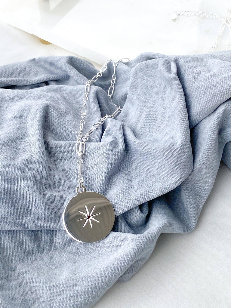 STARBURST Necklace | January | Garnet - Unearthed Crystals