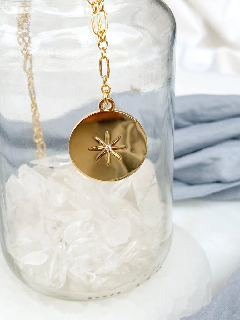 STARBURST Necklace | April | Diamond - Unearthed Crystals