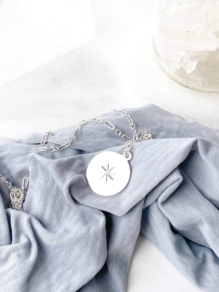STARBURST Necklace | April | Diamond - Unearthed Crystals