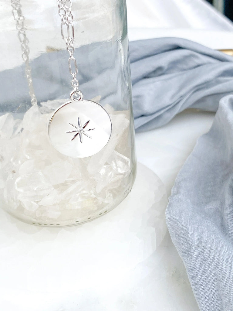 STARBURST Necklace | April | Diamond - Unearthed Crystals
