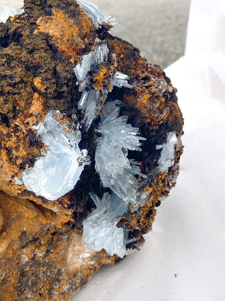 Moroccan Blue Barite Specimen - Unearthed Crystals