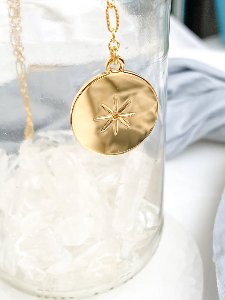 STARBURST Necklace | November | Citrine - Unearthed Crystals