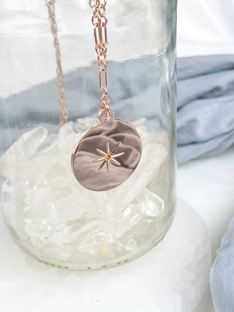 STARBURST Necklace | November | Citrine - Unearthed Crystals