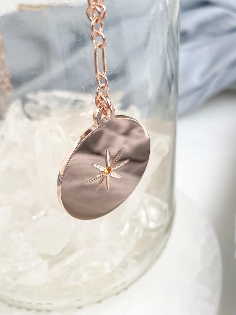 STARBURST Necklace | November | Citrine - Unearthed Crystals
