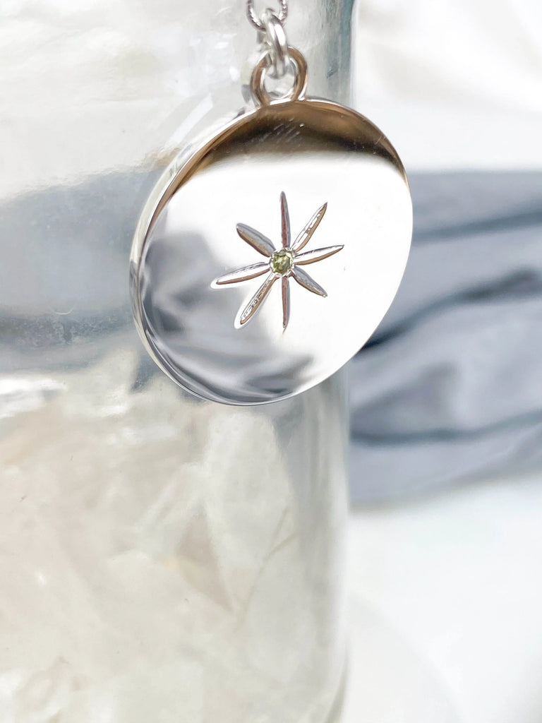 STARBURST Necklace | August | Peridot - Unearthed Crystals