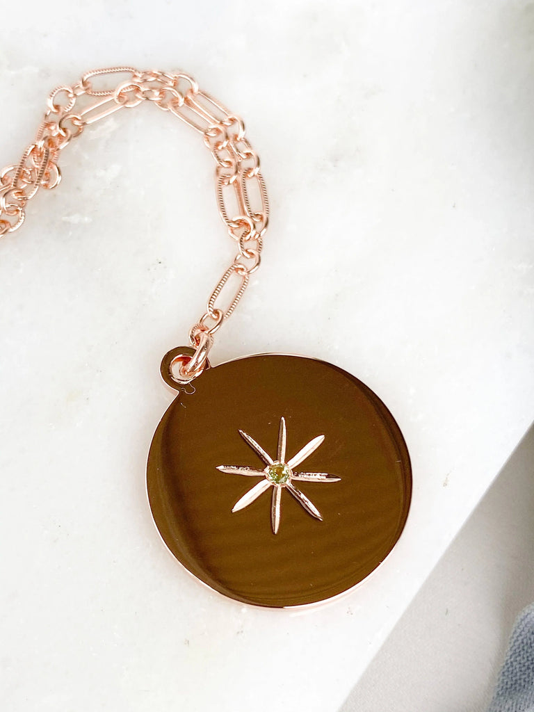 STARBURST Necklace | August | Peridot - Unearthed Crystals