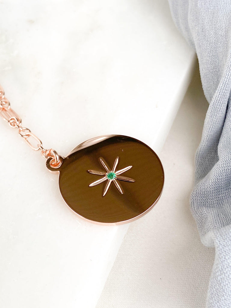 STARBURST Necklace | May | Emerald - Unearthed Crystals