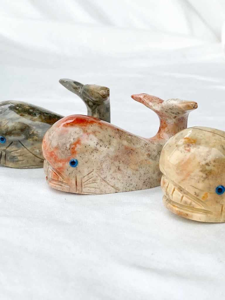 Soapstone Carving | Whale - Unearthed Crystals