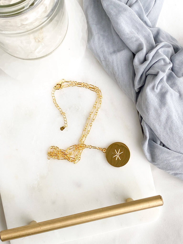 STARBURST Necklace | March | Aquamarine - Unearthed Crystals