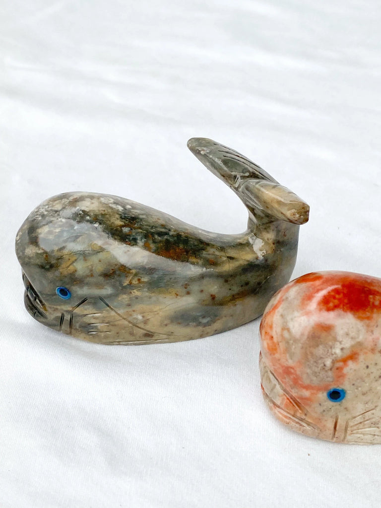 Soapstone Carving | Whale - Unearthed Crystals
