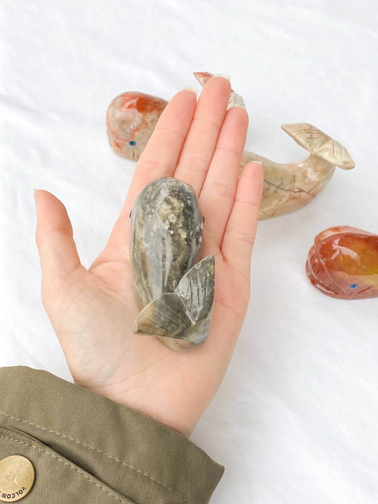 Soapstone Carving | Whale - Unearthed Crystals