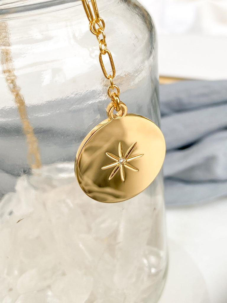 STARBURST Necklace | March | Aquamarine - Unearthed Crystals