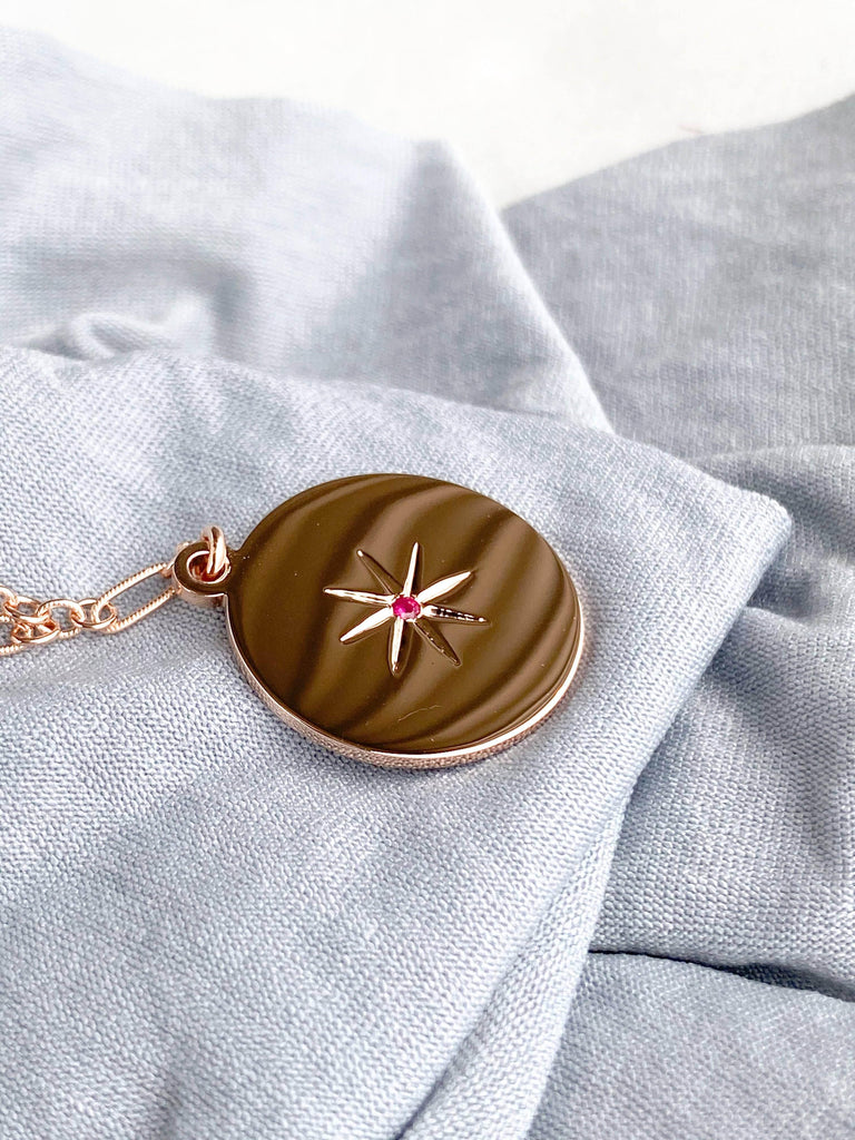 STARBURST Necklace | July | Ruby - Unearthed Crystals