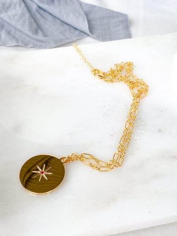 STARBURST Necklace | July | Ruby - Unearthed Crystals