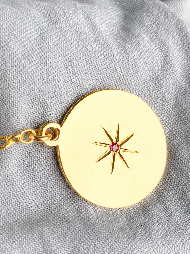 STARBURST Necklace | July | Ruby - Unearthed Crystals