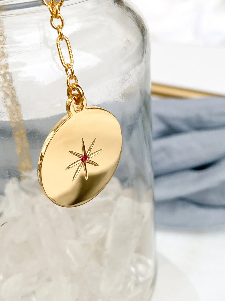 STARBURST Necklace | July | Ruby - Unearthed Crystals