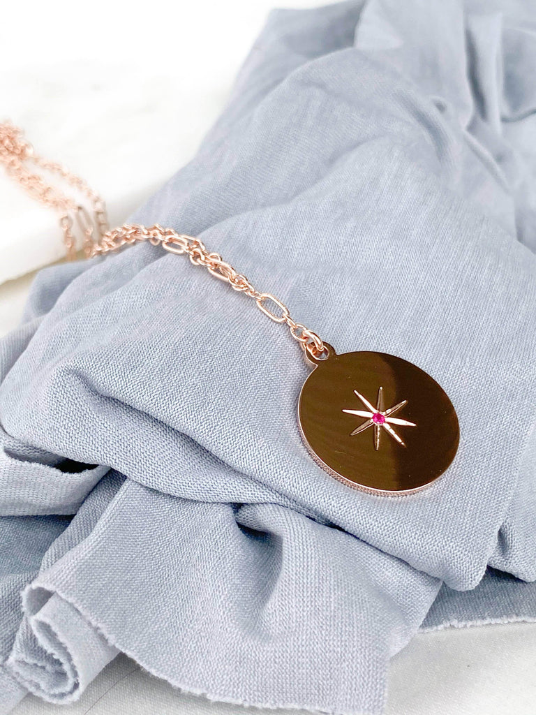 STARBURST Necklace | July | Ruby - Unearthed Crystals