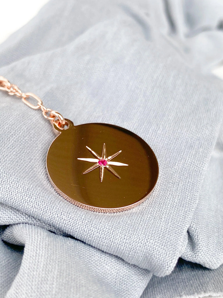 STARBURST Necklace | July | Ruby - Unearthed Crystals