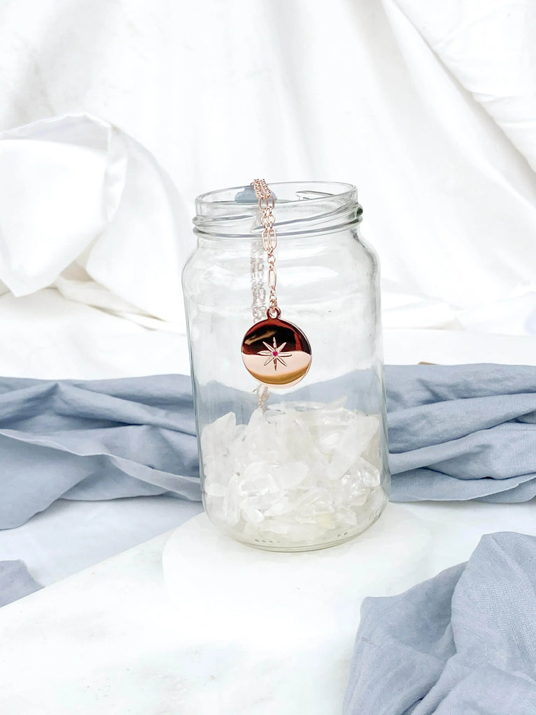 STARBURST Necklace | July | Ruby - Unearthed Crystals