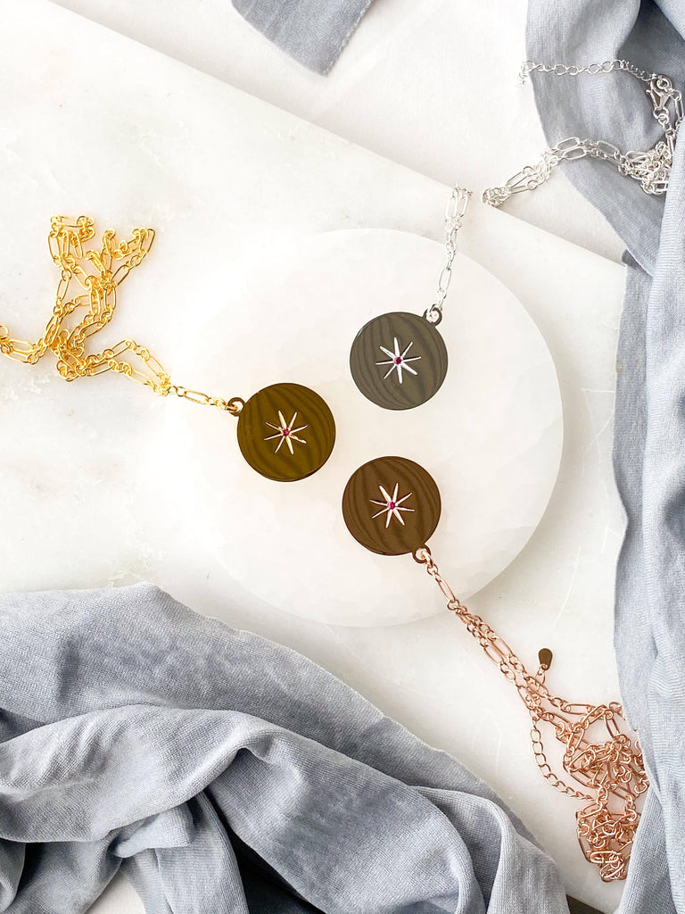 STARBURST Necklace | July | Ruby - Unearthed Crystals