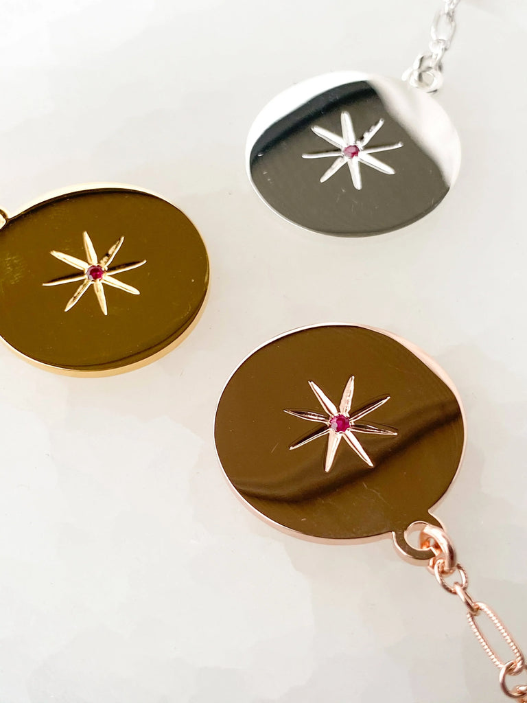 STARBURST Necklace | July | Ruby - Unearthed Crystals