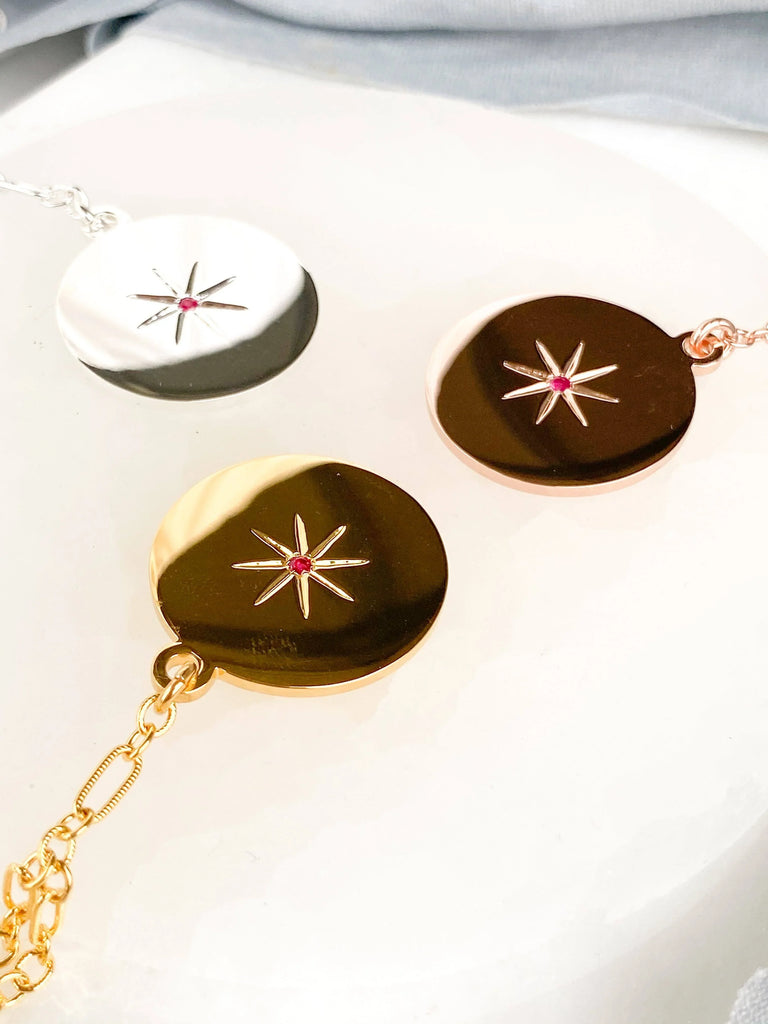 STARBURST Necklace | July | Ruby - Unearthed Crystals