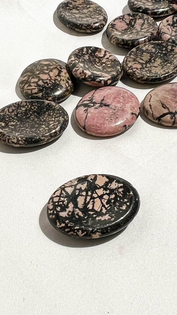 Rhodonite Worry Stone - Unearthed Crystals