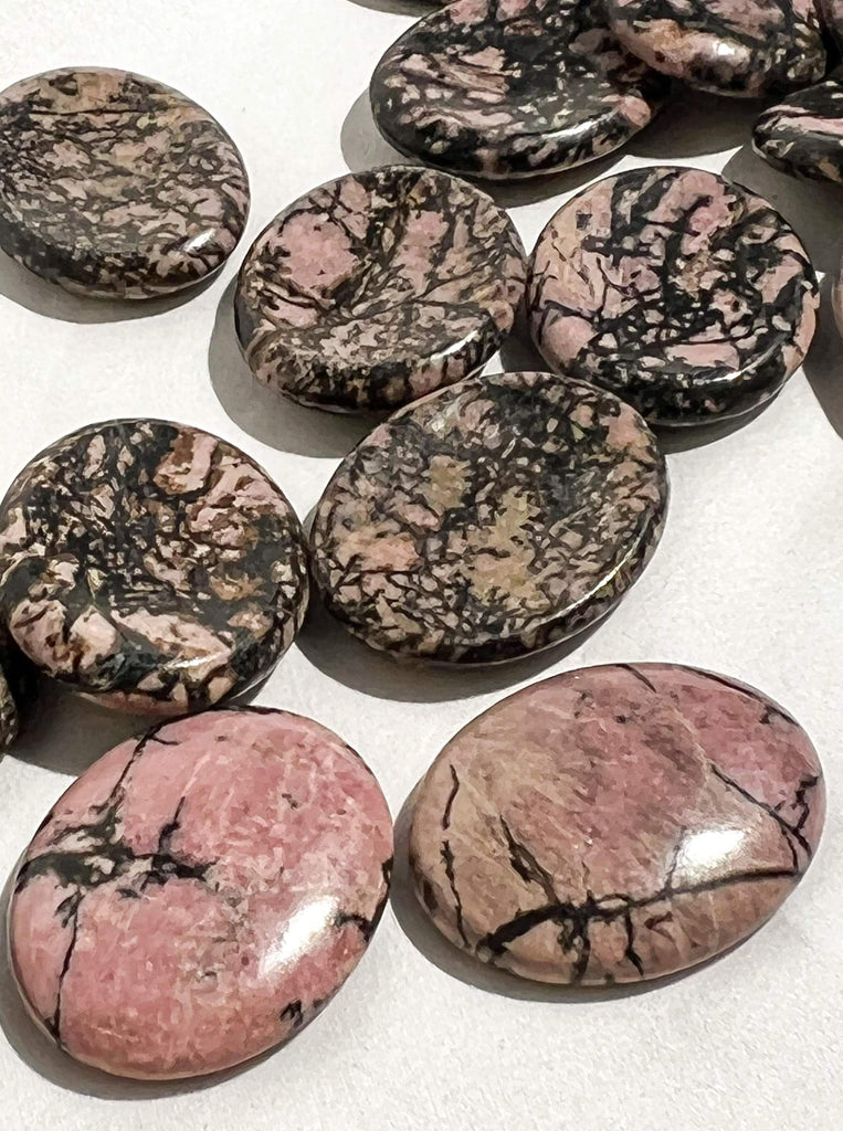 Rhodonite Worry Stone - Unearthed Crystals