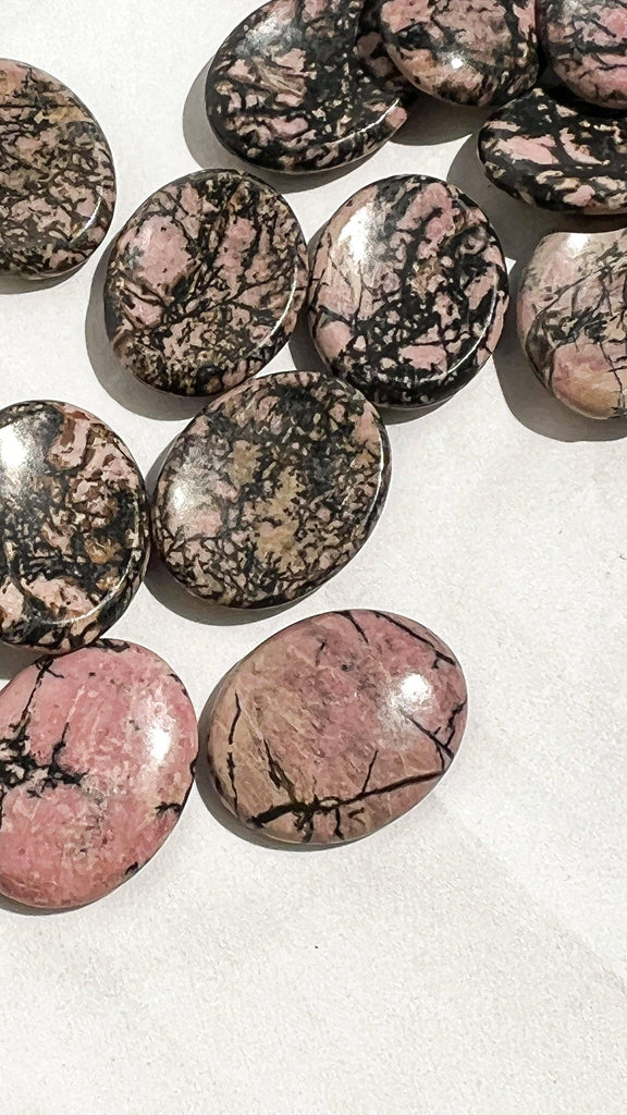 Rhodonite Worry Stone - Unearthed Crystals