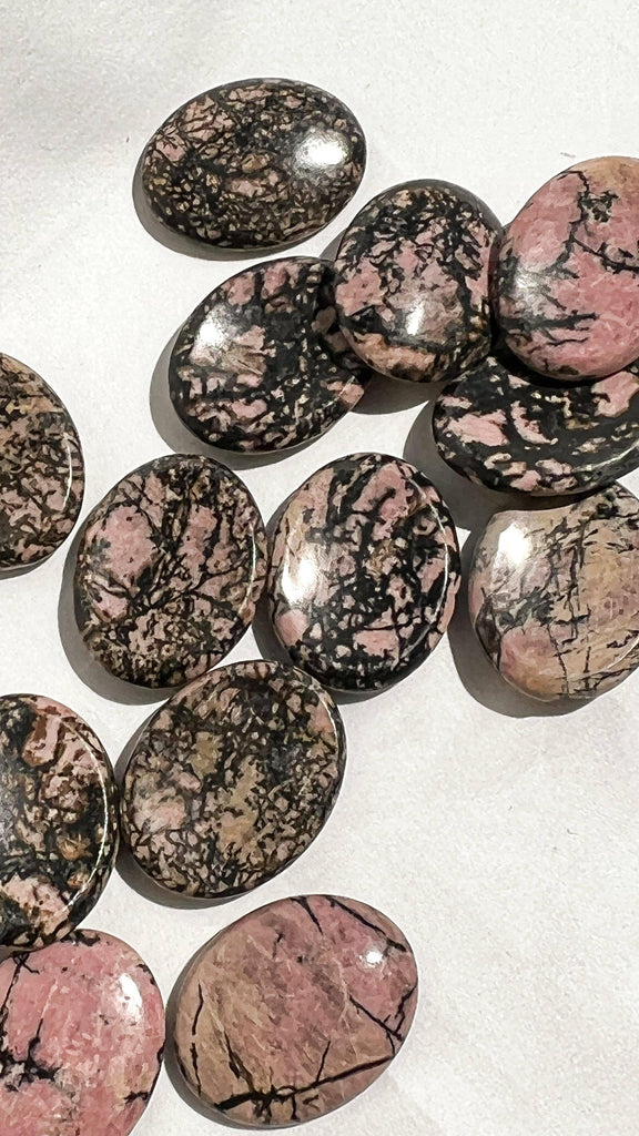Rhodonite Worry Stone - Unearthed Crystals