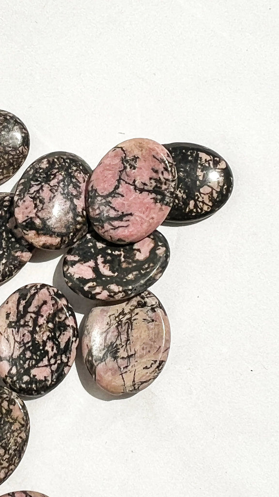 Rhodonite Worry Stone - Unearthed Crystals