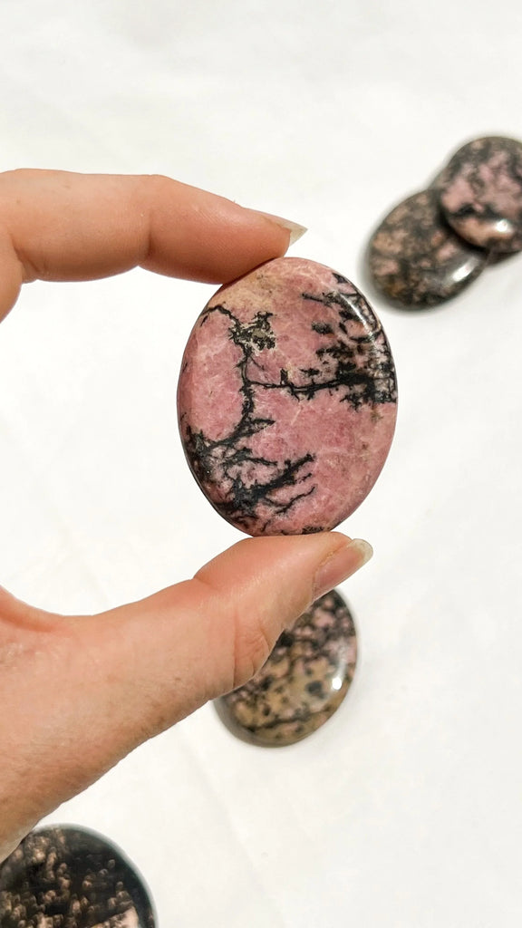 Rhodonite Worry Stone - Unearthed Crystals