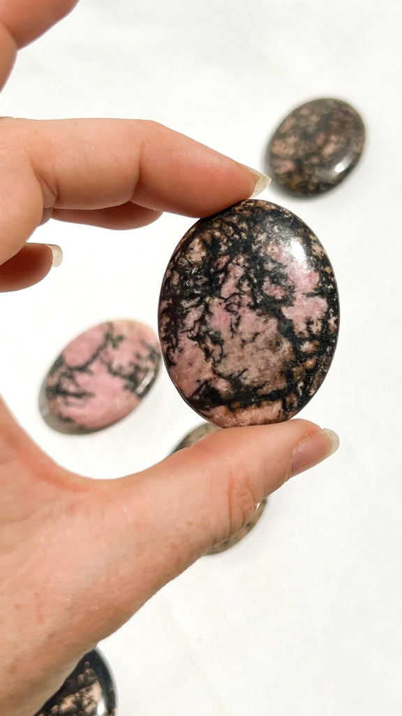Rhodonite Worry Stone - Unearthed Crystals