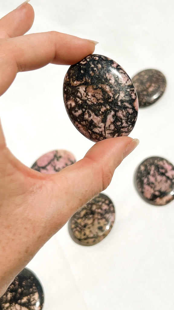 Rhodonite Worry Stone - Unearthed Crystals