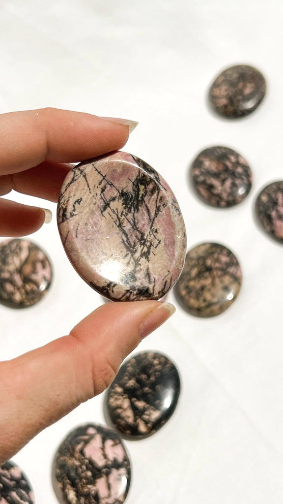 Rhodonite Worry Stone - Unearthed Crystals