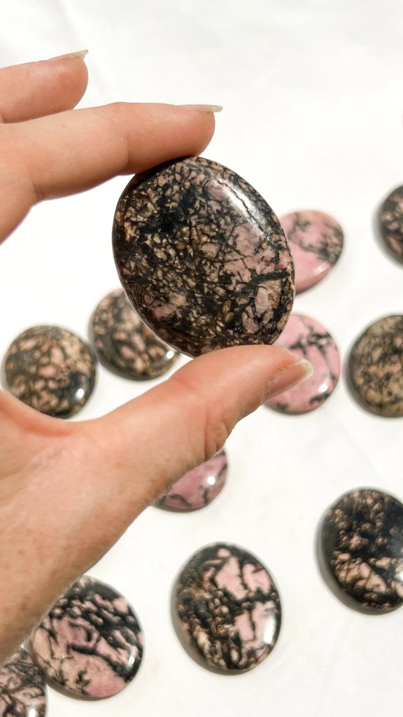 Rhodonite Worry Stone - Unearthed Crystals
