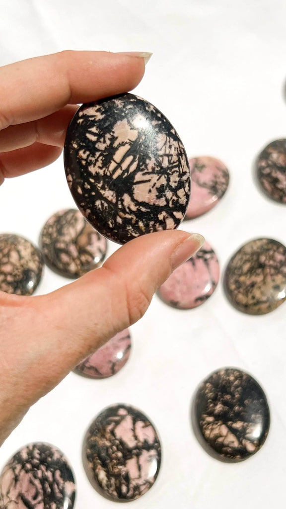 Rhodonite Worry Stone - Unearthed Crystals