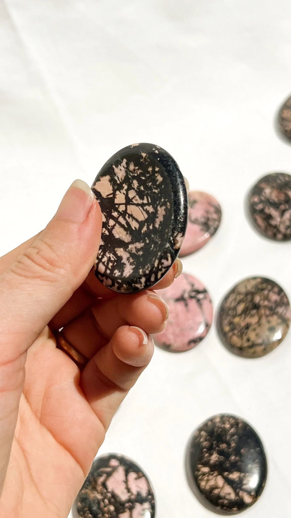 Rhodonite Worry Stone - Unearthed Crystals