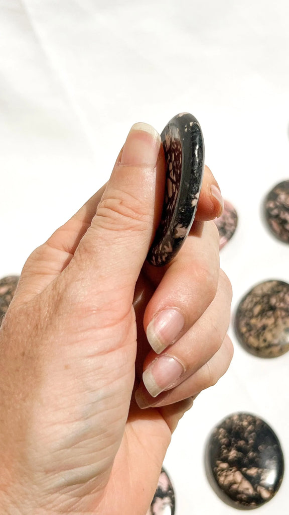 Rhodonite Worry Stone - Unearthed Crystals