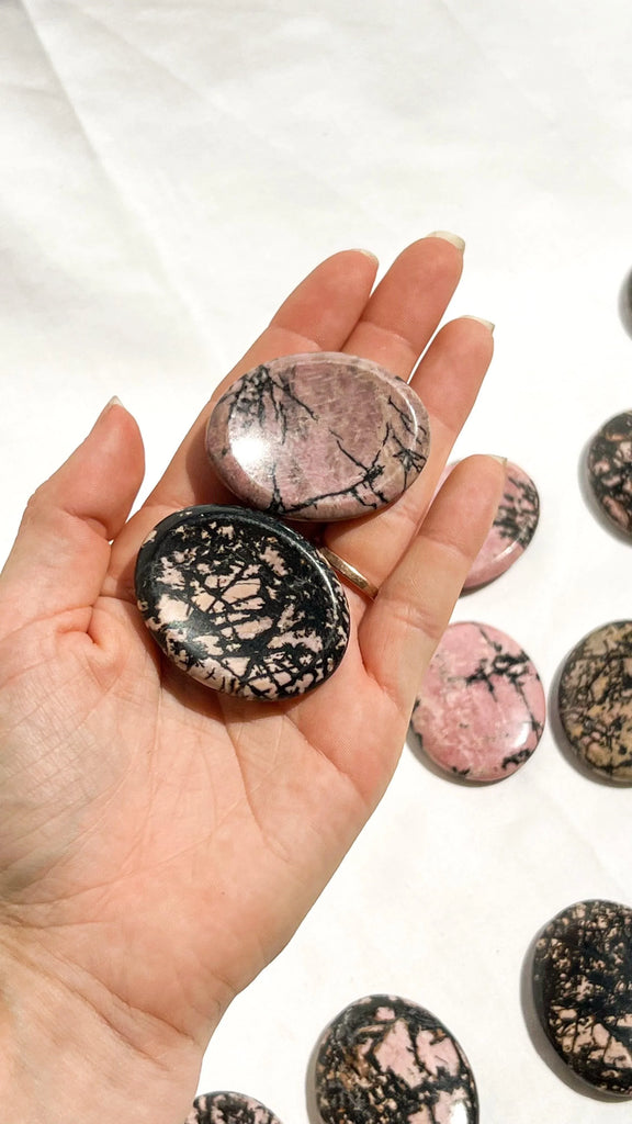 Rhodonite Worry Stone - Unearthed Crystals