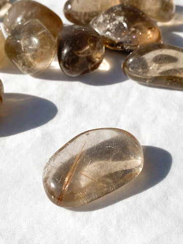 Smokey Quartz + Inclusions Tumbles | Medium - Unearthed Crystals