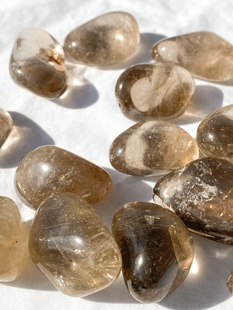 Smokey Quartz + Inclusions Tumbles | Medium - Unearthed Crystals