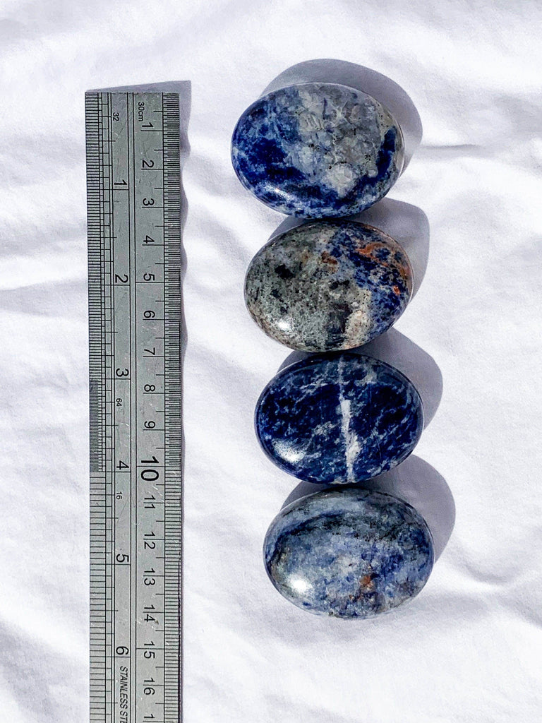 Sodalite Pillow Palm Stone - Unearthed Crystals
