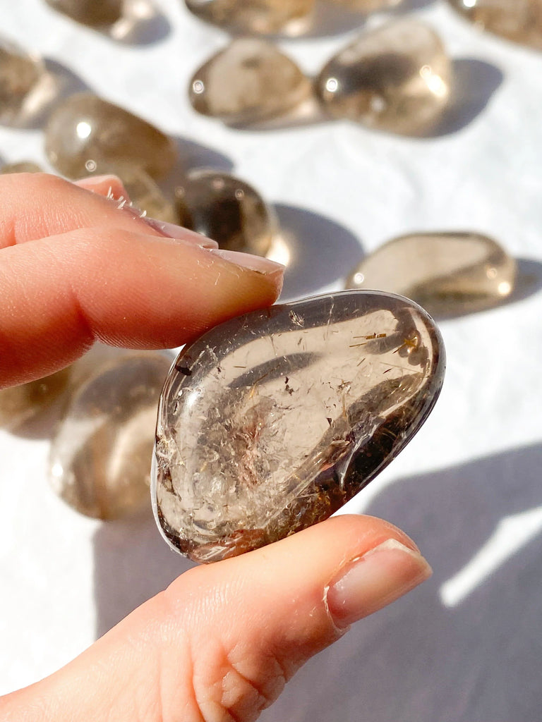 Smokey Quartz + Inclusions Tumbles | Medium - Unearthed Crystals