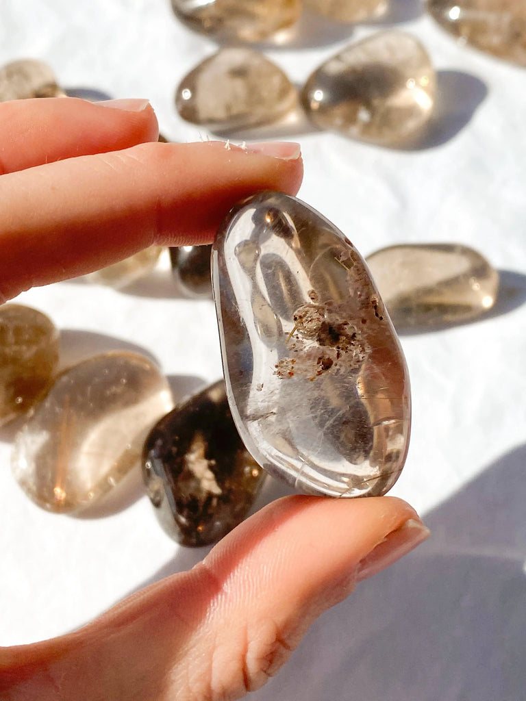 Smokey Quartz + Inclusions Tumbles | Medium - Unearthed Crystals