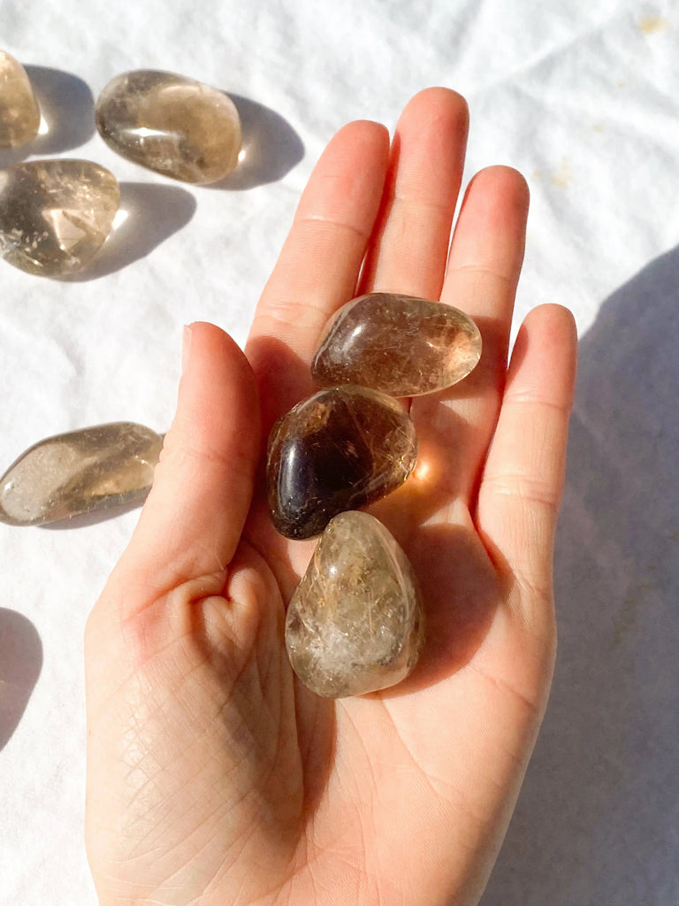 Smokey Quartz + Inclusions Tumbles | Medium - Unearthed Crystals