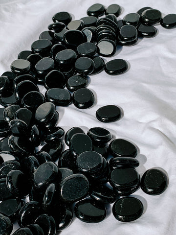 Black Obsidian Coin - Unearthed Crystals