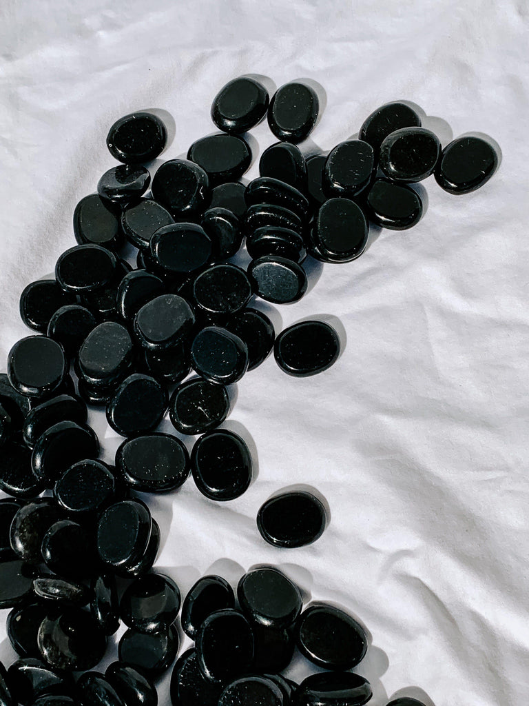 Black Obsidian Coin - Unearthed Crystals