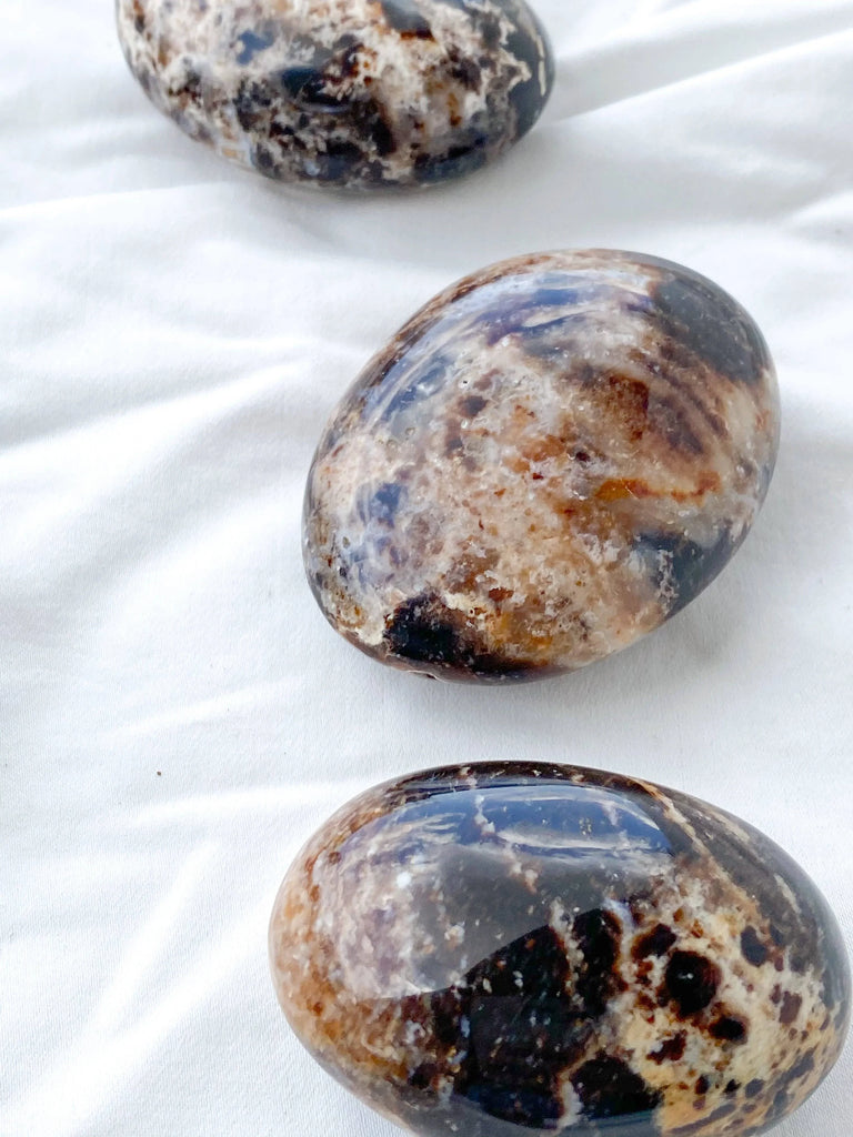 Black Opal Palm Stone | Medium - Unearthed Crystals